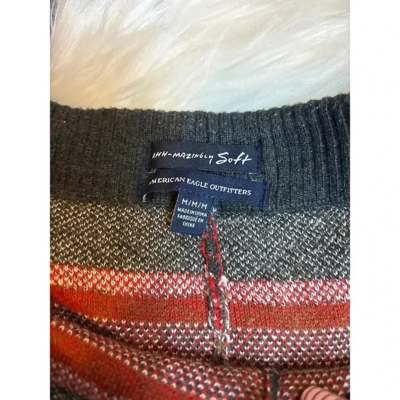 AE Ahh-mazingly Soft Aztec Fox CandyCane Lounge Pajama Pants Women's Size M - Picture 5 of 8